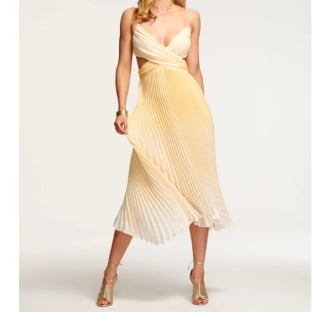 New Ramy Brook Beckett Cutout Midi Dress Sz 6